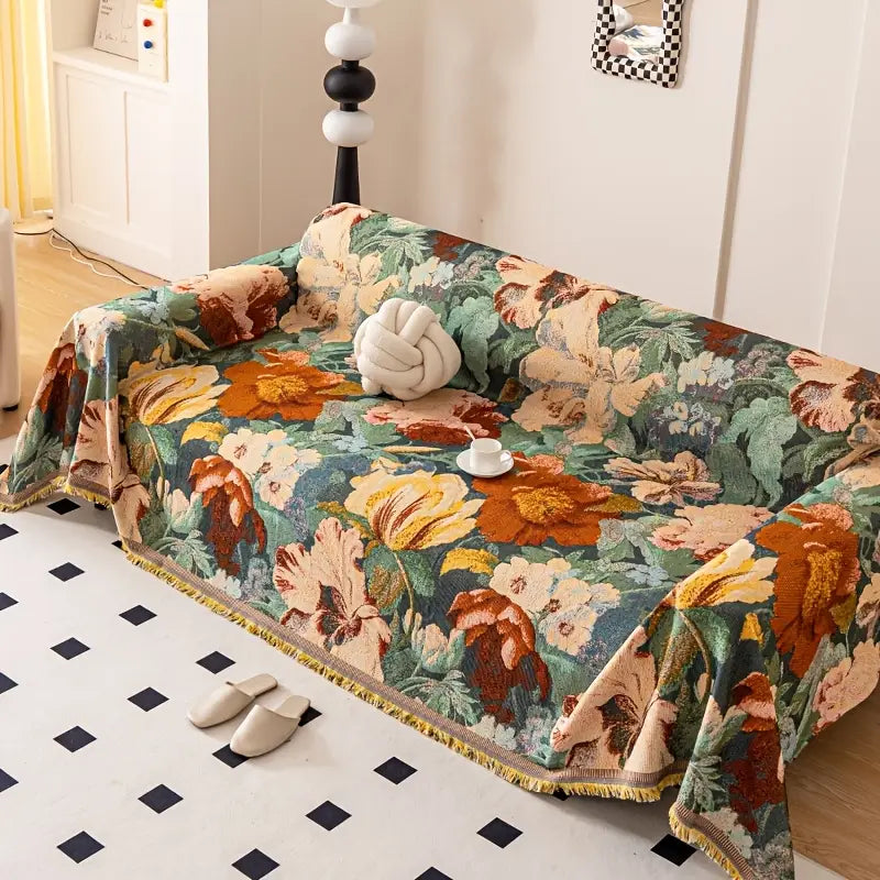 Modern Multi-Color Floral Sofa Cover