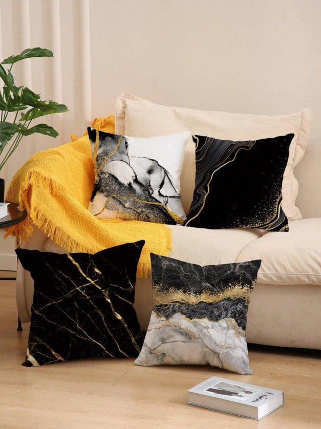 MARBLE PATTERN CUSHION COVERS (Pack of 4)