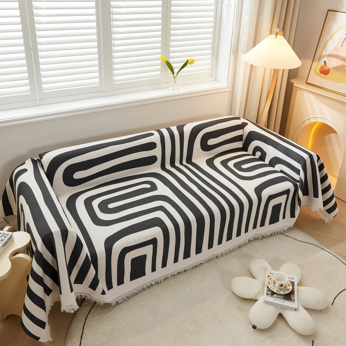 Waffle Lattice Sofa Cover