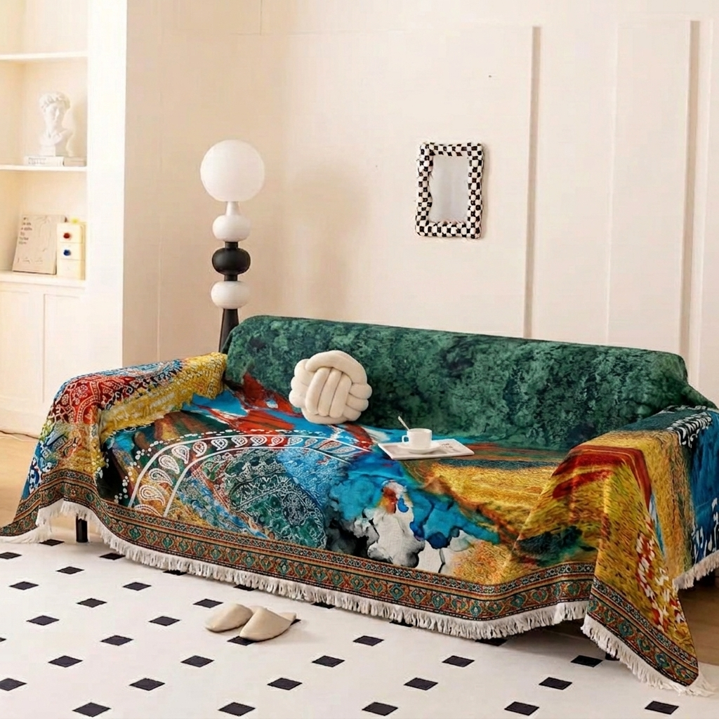 Artisanal Collage sofa cover | B42