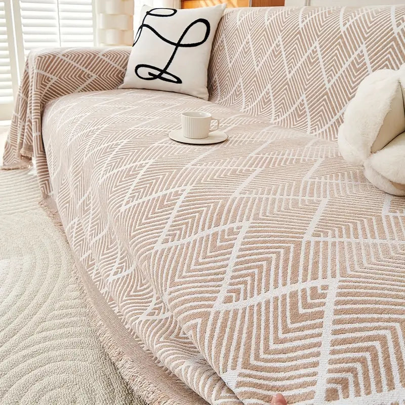 Bohemian Geometric Chenille Sofa Cover