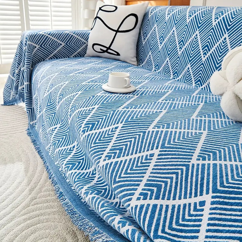 Bohemian Geometric Chenille Sofa Cover