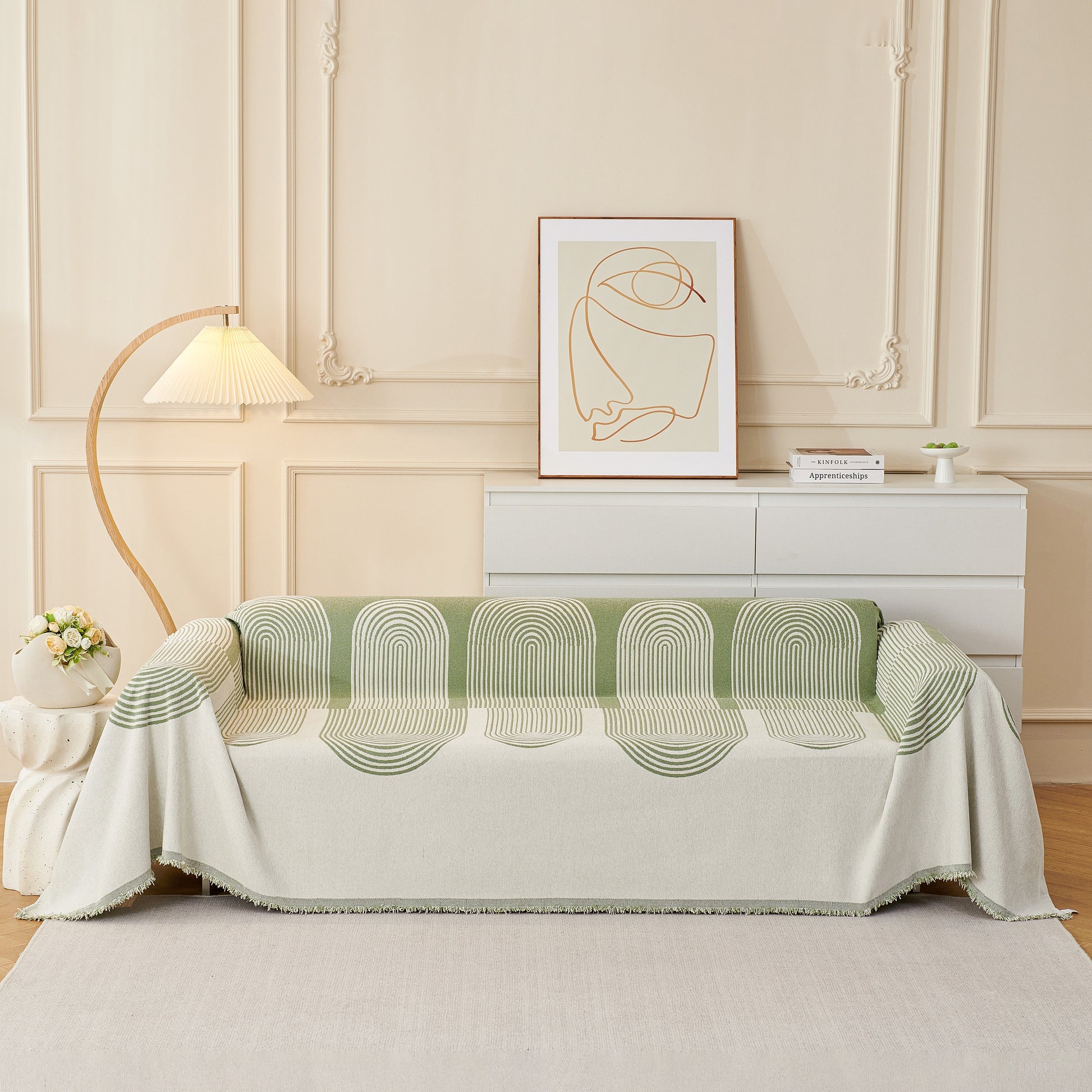 Chenille Boho Geometric Sofa Cover