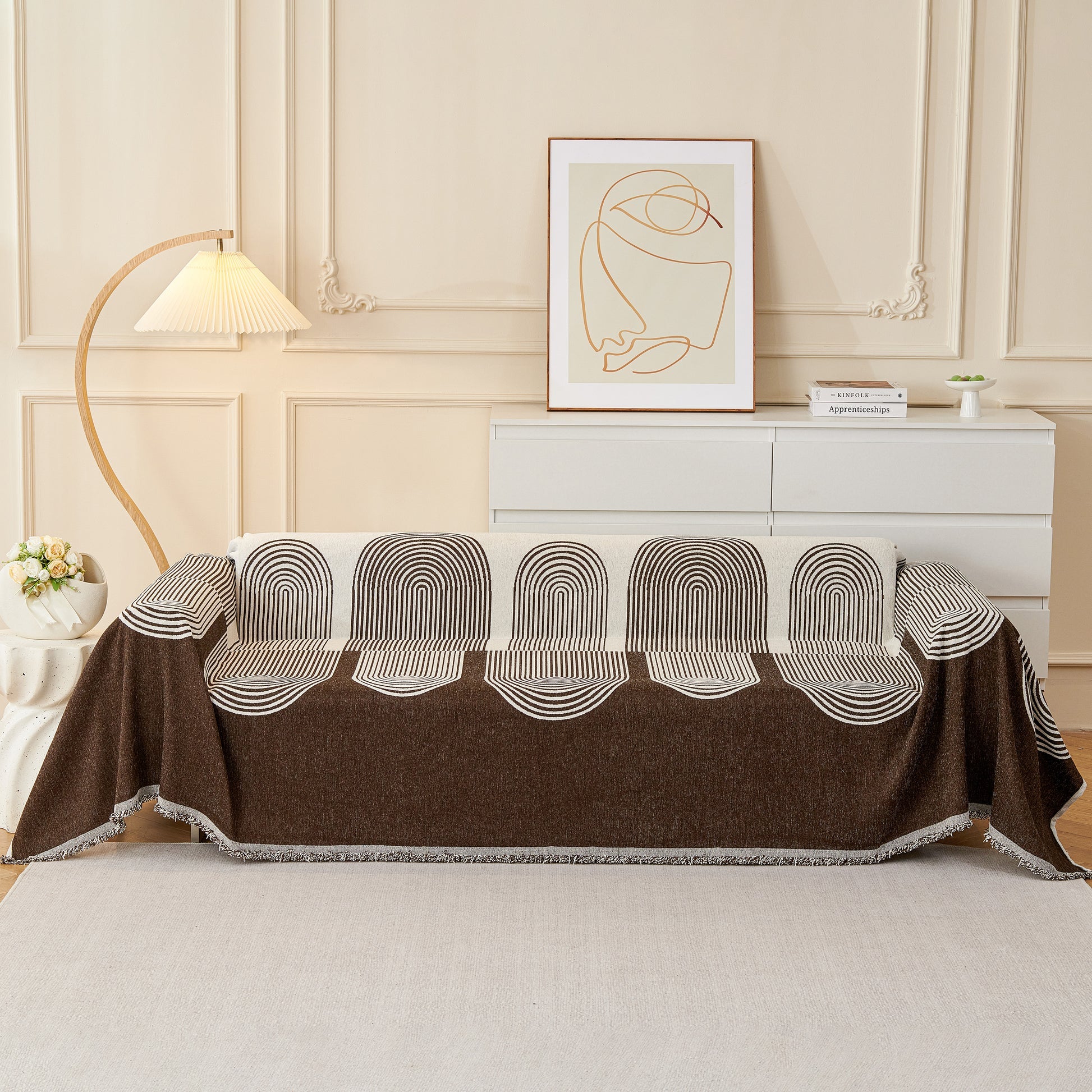 Chenille Boho Geometric Sofa Cover