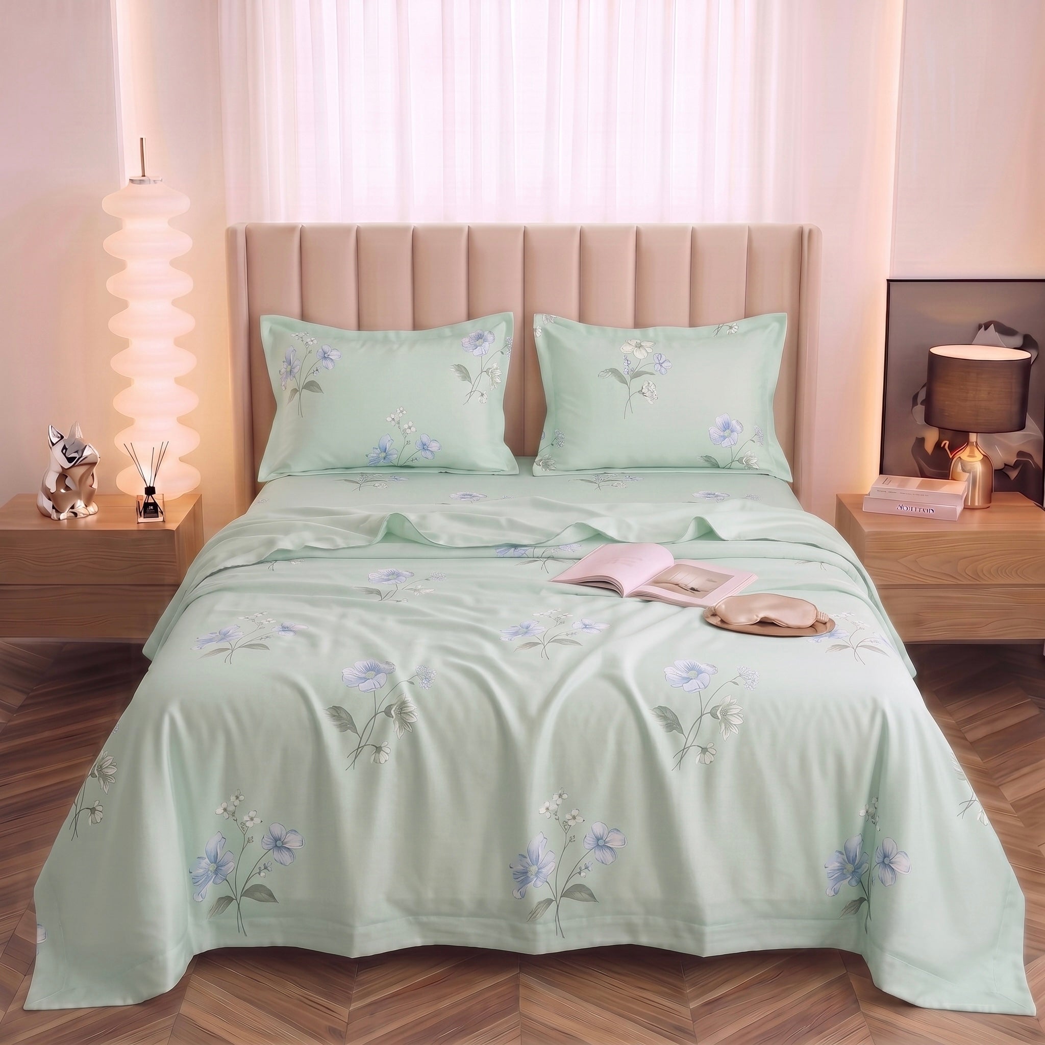 Serene Seafoam Floral 3-Piece Set