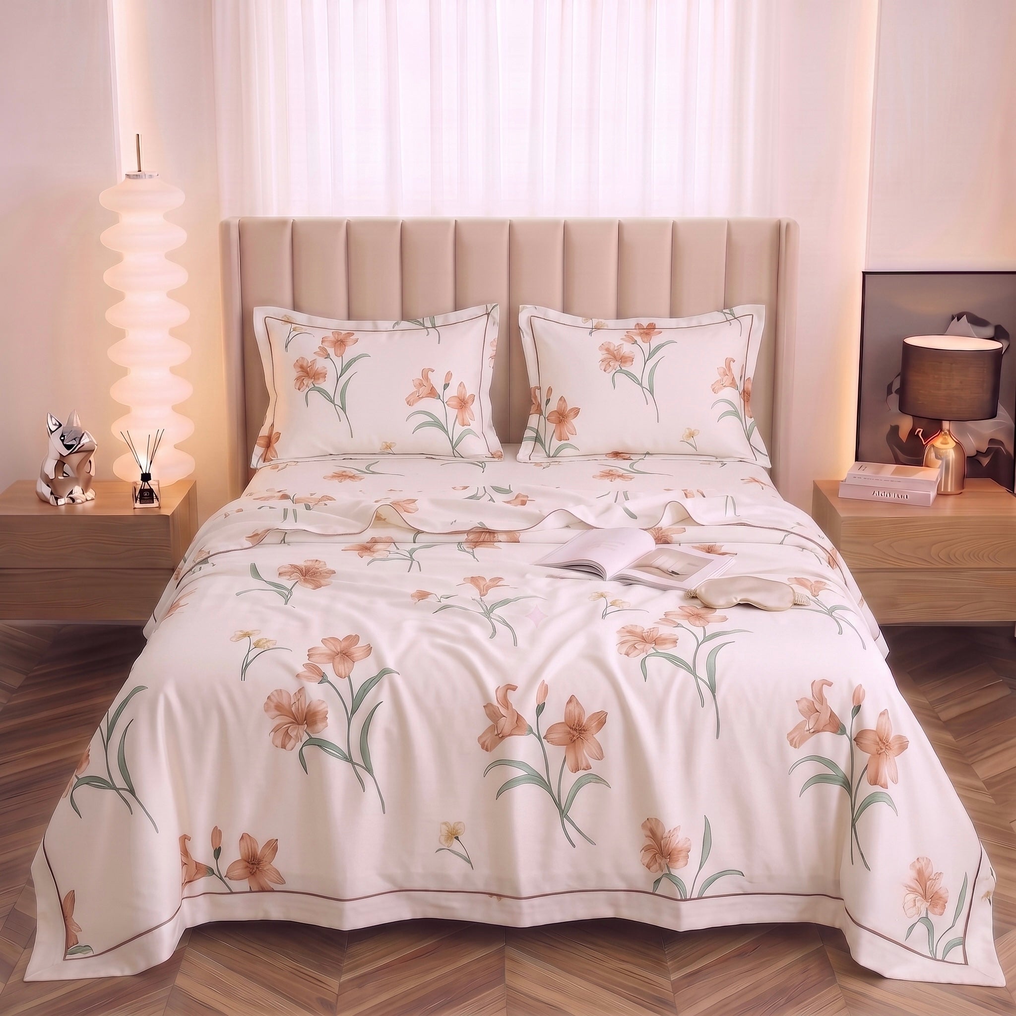 Tranquil Botanical Garden Floral 3-Piece Bed Set