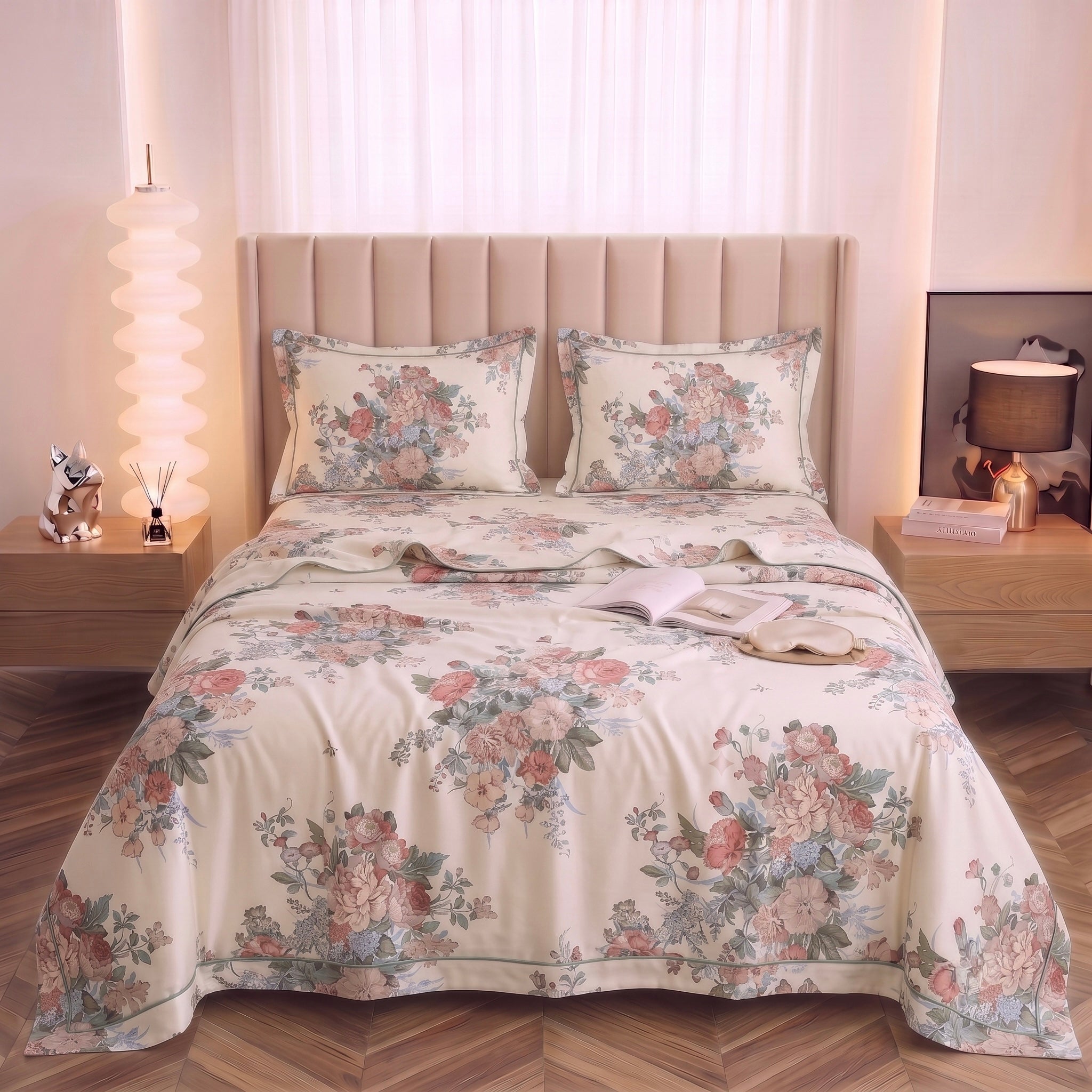 Antique Floral Bouquet 3-Piece Bed Set