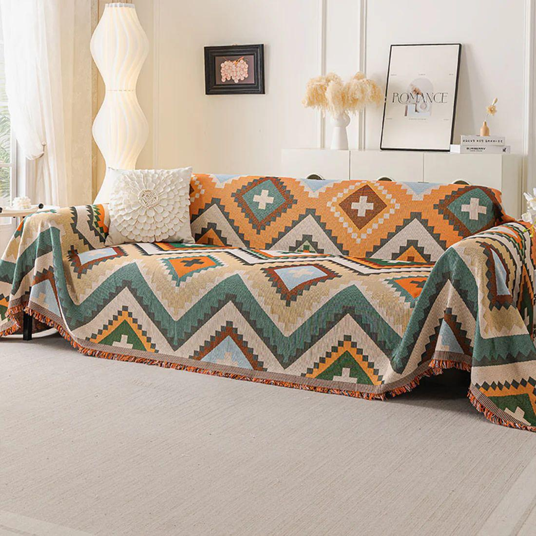 Desert geometric pathways sofa cover | B37