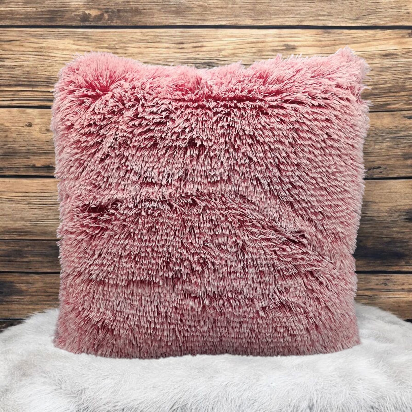 Superior Shaggy Chic Plush Covers - Red