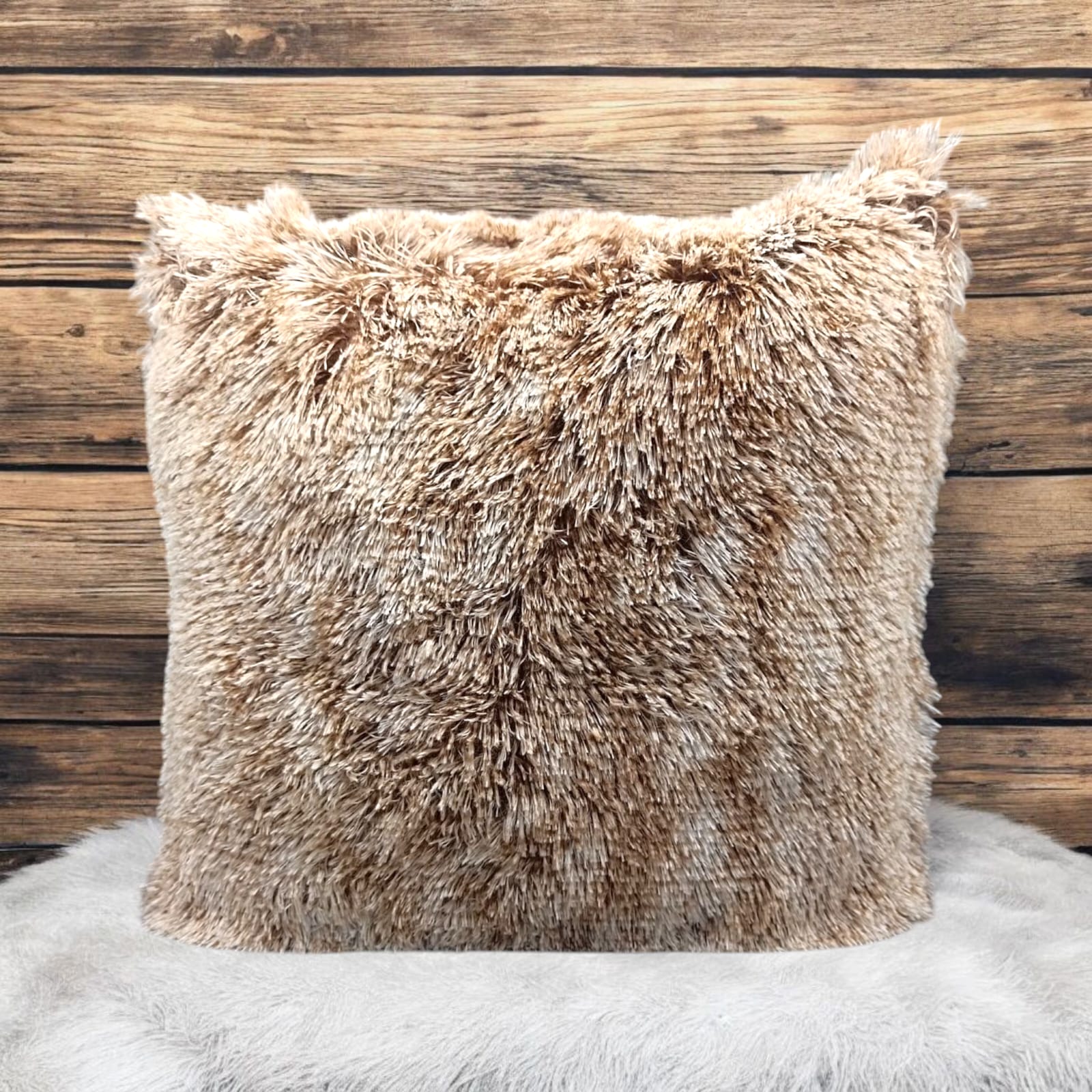 Superior Shaggy Chic Plush Covers - Brown