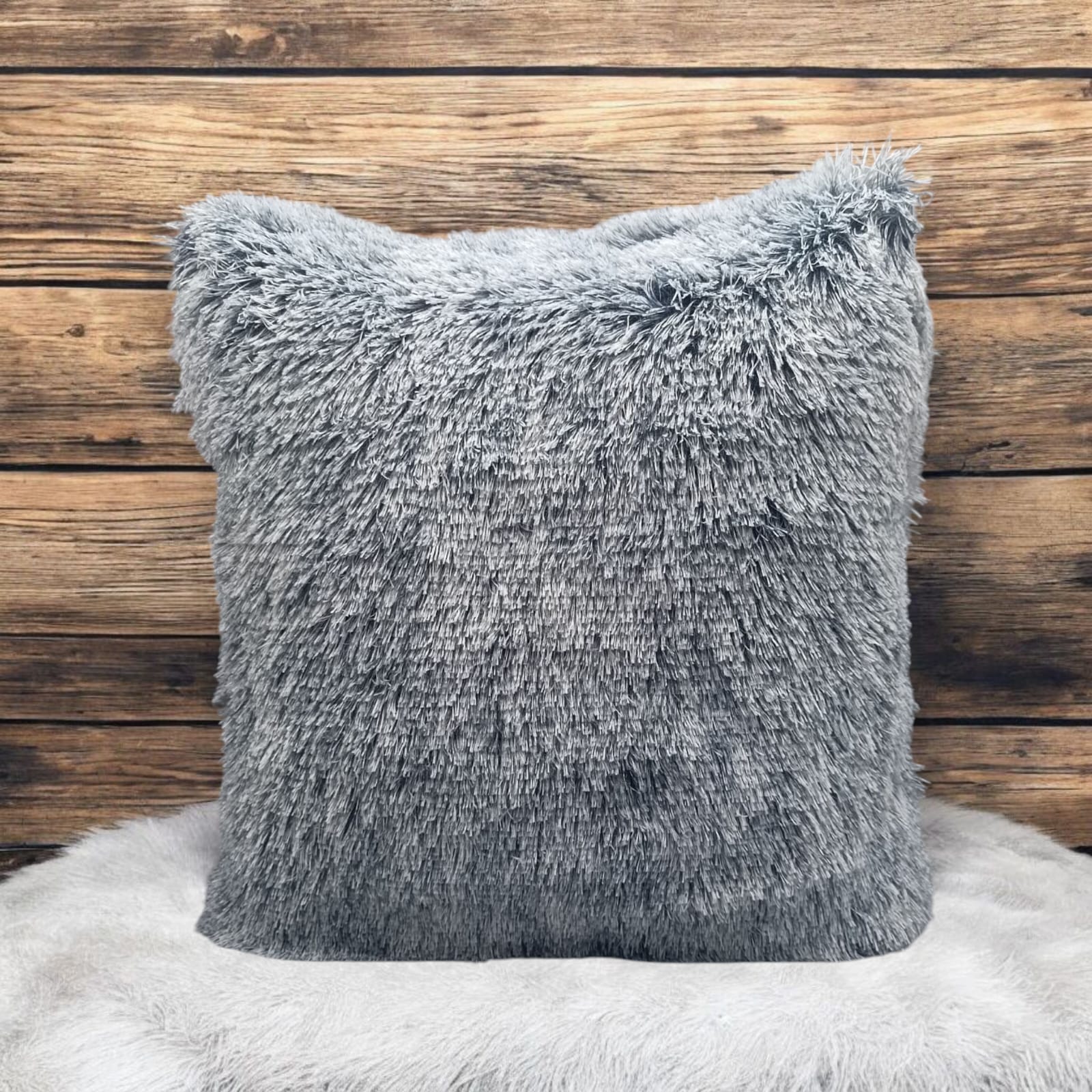 Superior Shaggy Chic Plush Covers - Charcoal Gray