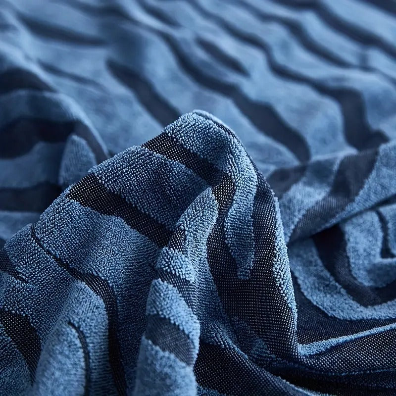 Zebra Velvet Navy Blue Sofa Cover