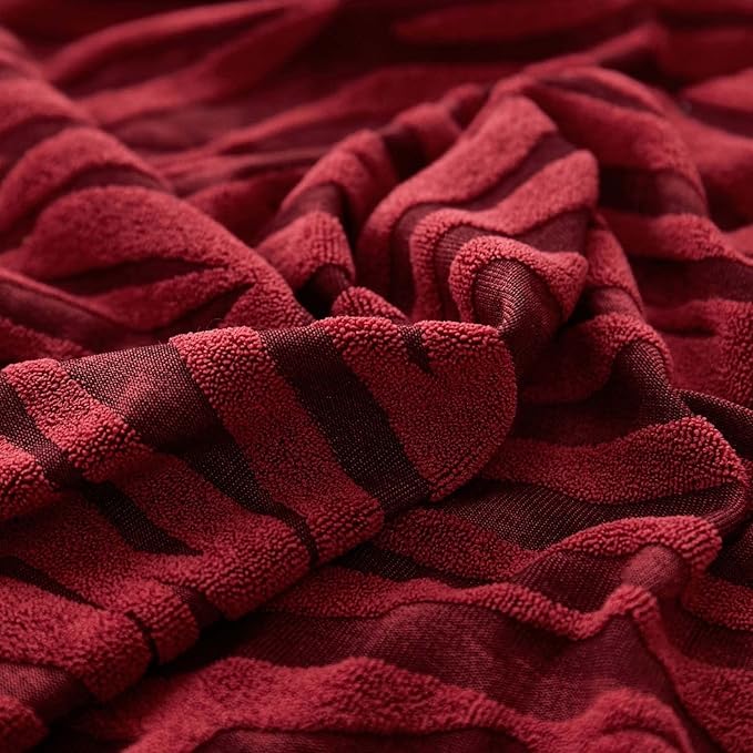 Zebra Velvet Maroon Sofa Cover