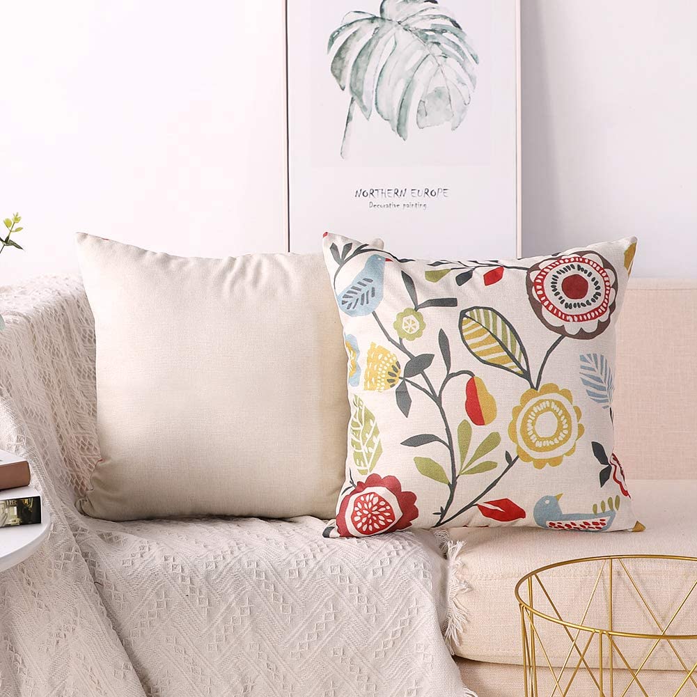 TROPICAL FLOWER CUSHION COVERS (Pack of 4)